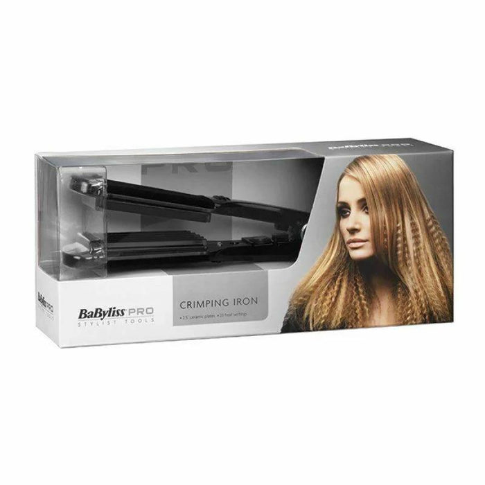 BaByliss Pro Ceramic Hair Crimper Wide Plate Crimping Iron