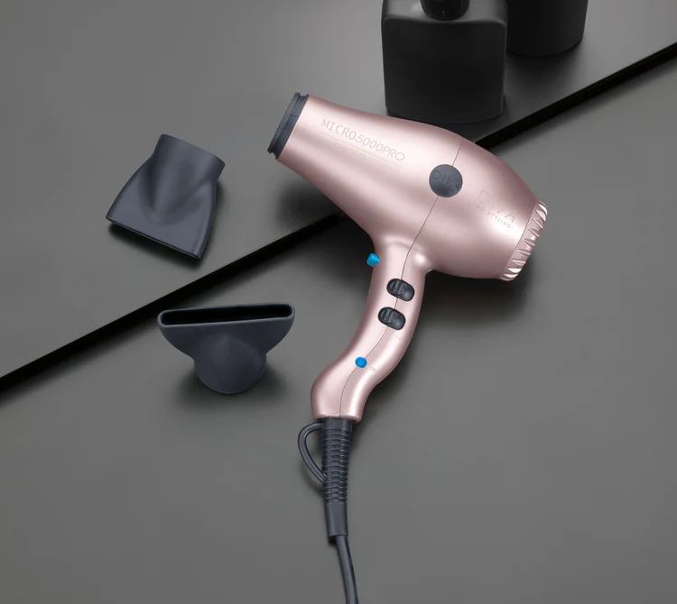 Diva Pro Micro 5000 Hair Dryer Compact High Torque 2000W - Pink