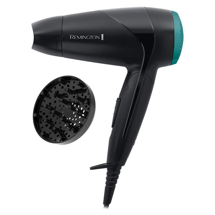 Sèche-cheveux de voyage compact Remington D1500 avec poignée pliante et diffuseur - 2000 W