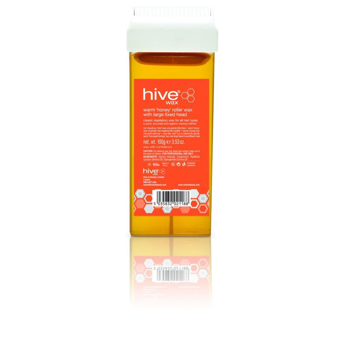 Hive Of Beauty 100g Warm Honey Roller Wax Cartridge Large Fitted Head