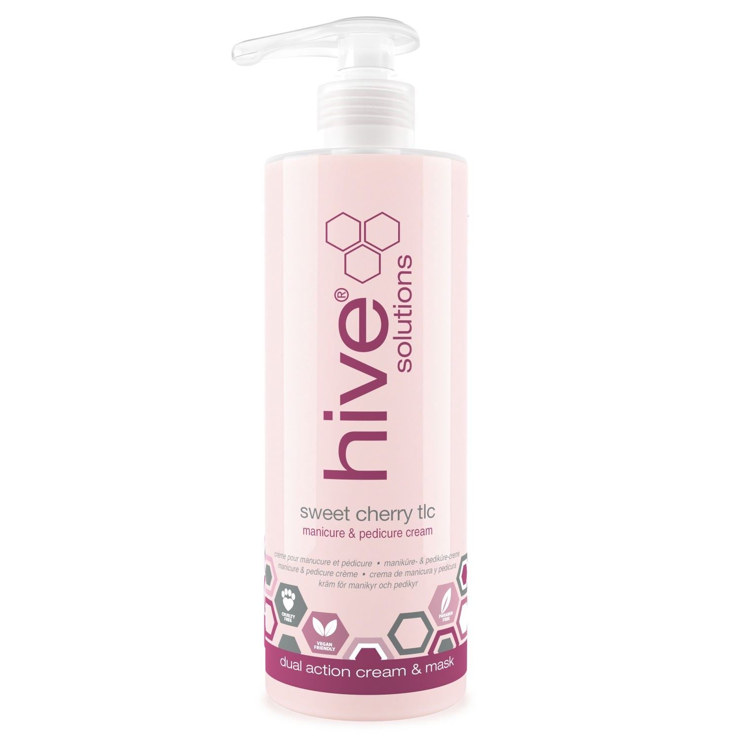 Hive of Beauty Sweet Cherry TLC Manicure & Pedicure Cream 400ml