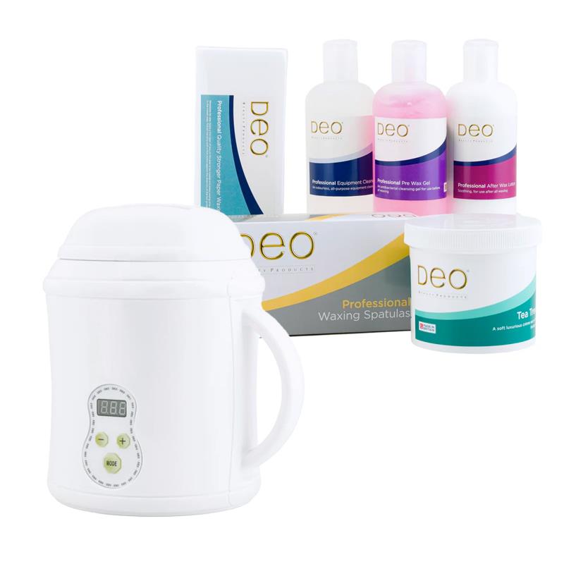 Kit chauffe-cire numérique DEO 1000cc avec gels, lotions et accessoires