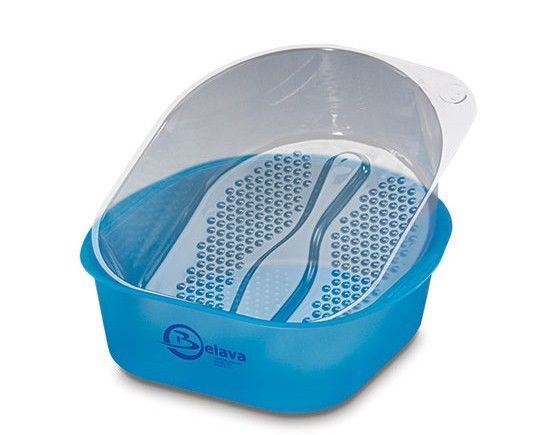 Belava Bowl Pedicure Starter Kit Foot Bath Tub With 20 Disposable Liners - Blue