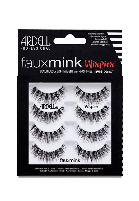 Ardell Faux Mink Multipack Wispies Eye Lashes Knot Free - 4 Pairs