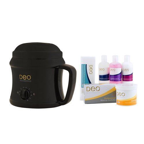 Deo 500cc Wax Heater Kit For Warm Crème Hot Wax Lotions - Black