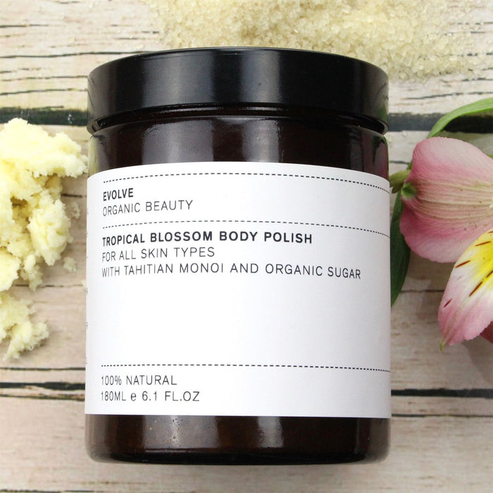 Evolve Beauty Organic Tropical Blossom Body Polish Exfoliating Scrub