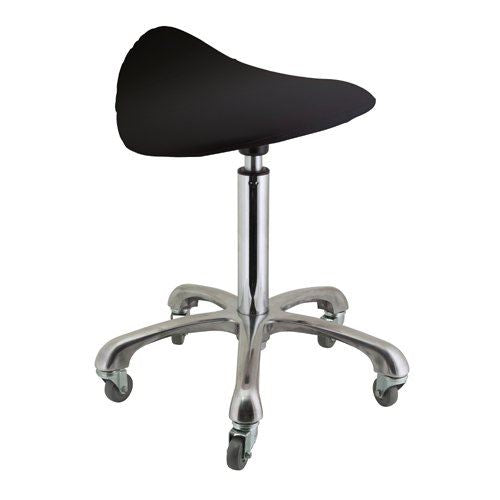 DEO Saddle Stool for Salon & Spa - Black - Adjustable - 46 x 62 cm