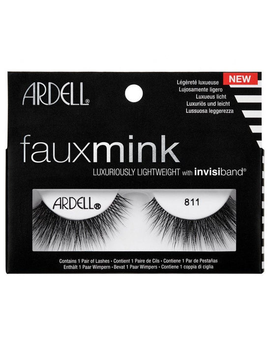 Ardell Faux Mink 811 Eye Lashes Lightweight Invisiband Full Lash Look