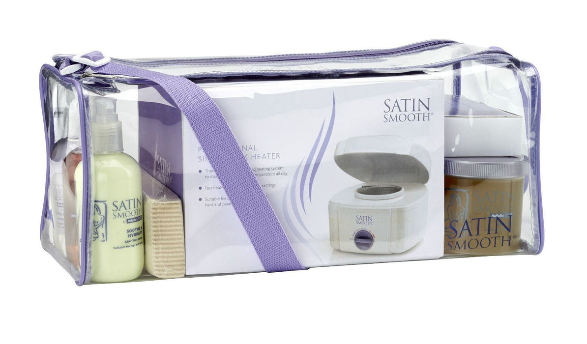 Satin Smooth Single Pot Wax Warmer Heater & Accessories Lotion Sprays Waxing Kit