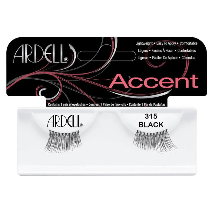 Ardell Accent 315 Black Easy To Apply Full False Eye Lashes