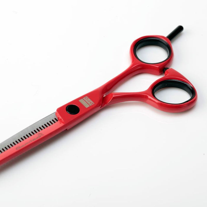 Glamtech Barber Stylist Hairdressing thinning Scissors Red 5.75 inch