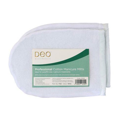 DEO Professional Mitts for Paraffin Wax Manicure Treatments - White