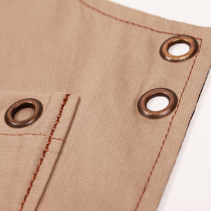 Dark Stag Barber Apron Hand Stitched Durable Tan Canvas