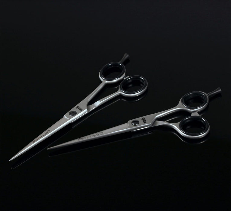 Glamtech One Ergo Barber Hairdressing Lefty Scissors in Stainless Steel - 6 inch