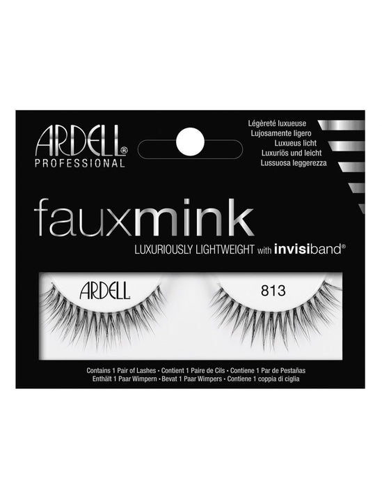 Ardell Faux Mink 813 Eye Lashes Lightweight Invisiband