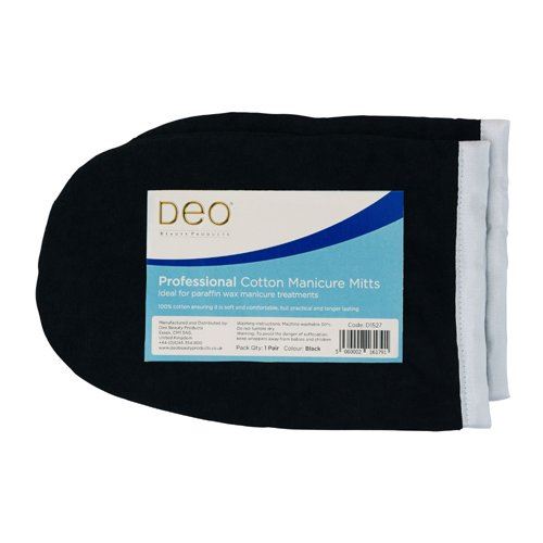 DEO Professional Mitts for Paraffin Wax Manicure Treatments - Black