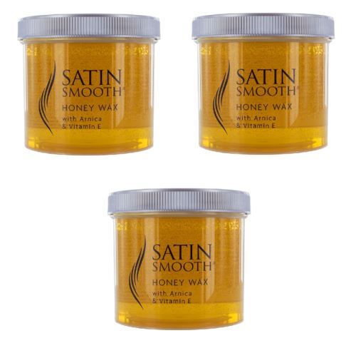 Satin Smooth Honey Wax Lotion With Arnica & Vitamin 425g x 3