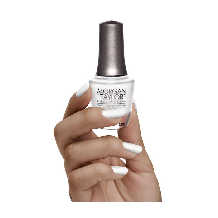 Morgan Taylor All White Now Luxury Smooth Long Lasting Nail Polish Lacquer