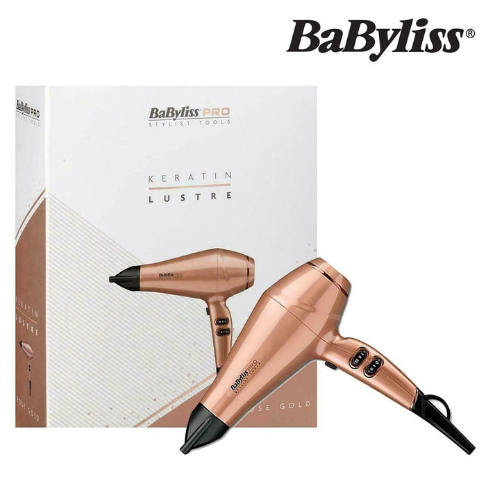 Babyliss Pro Keratin Lustre Hair Dryer 2300W - Rose Gold
