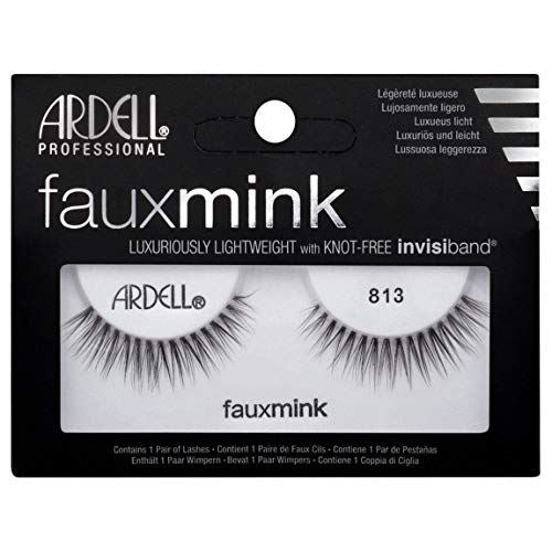 Ardell Faux Mink 813 Eye Lashes Lightweight Invisiband Full Lash Look