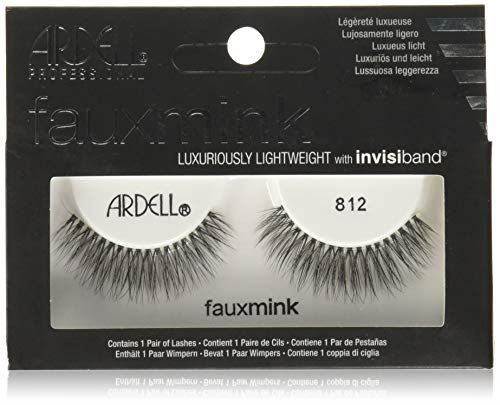 Ardell Faux Mink 812 Eye Lashes Lightweight Invisiband Full Lash Look