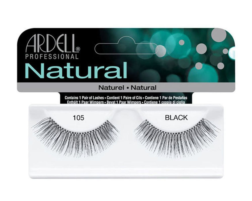 Ardell Natural 105 Black Easy To Apply Full False Eye Lashes