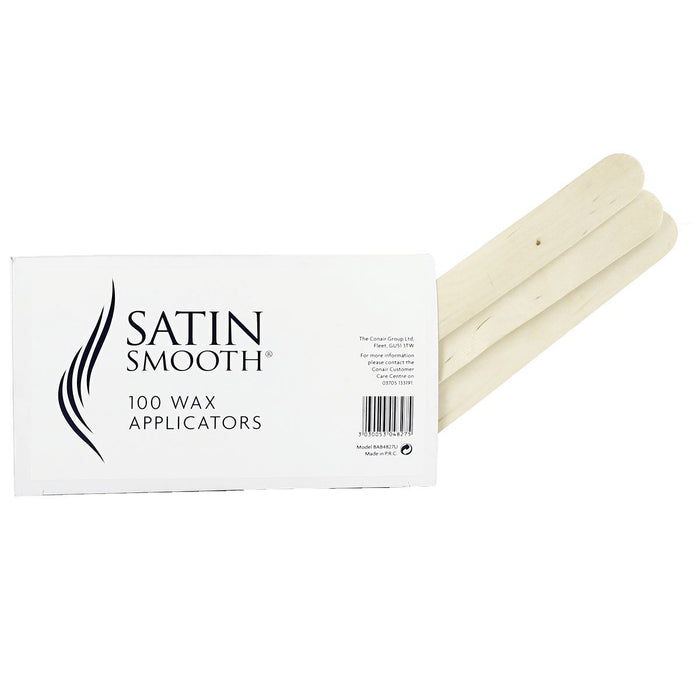 Satin Smooth Waxing Spatulas Wooden Wax Applicators (100pk)