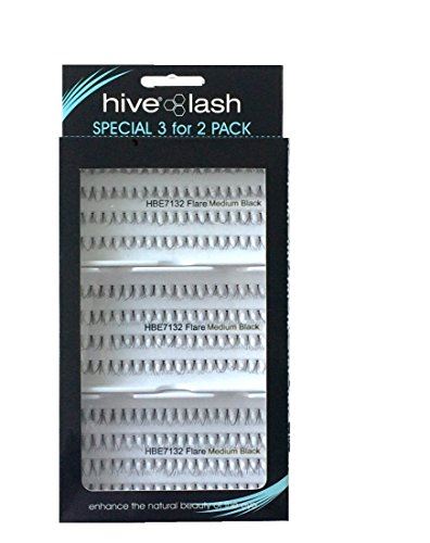 Hive Of Beauty Triple Pack Medium Black Flare Eyelashes Individual Lashes