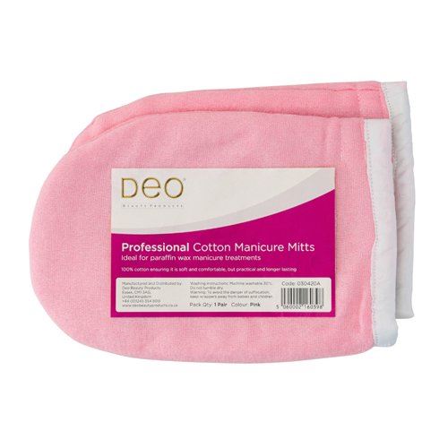 DEO Professional Mitts for Paraffin Wax Manicure Treatments - Pink